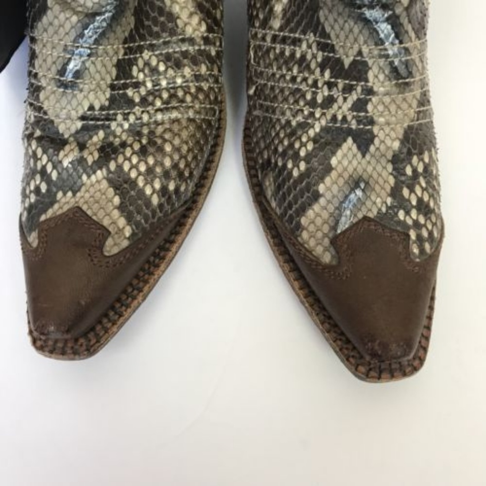 Corral Vintage Python Brown Cowgirl Boots Size 8 M - Picture 2 of 6